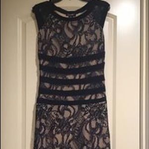 Navy floor length boutique dress